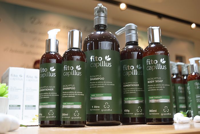 Kit Fito Capillus Eucalyptus Grandha para tratamento de psoríase e terapia capilar.